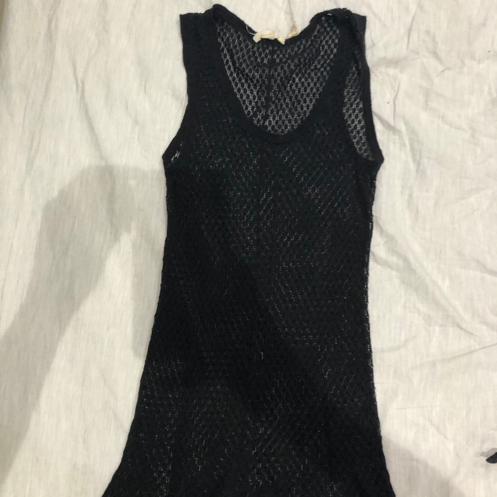 Inhabit Cotton Sleeveless Black Tank